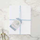 Blue Gold Pumpkin Herfst Baby shower Hartelijk dan Cadeaulabel (Met Touw)