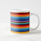 Blue Gold Red Mexican Sarape Grote Koffiekop (Rechts)