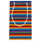 Blue Gold Red Mexican Sarape Klein Cadeauzakje (Voorkant)