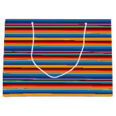 Blue Gold Red Mexican Sarape Large Cadeautasje (Voorkant)