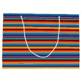 Blue Gold Red Mexican Sarape Large Cadeautasje (Achterkant)