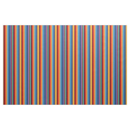 Blue Gold Red Mexican Sarape Stof (Fat Quarter)