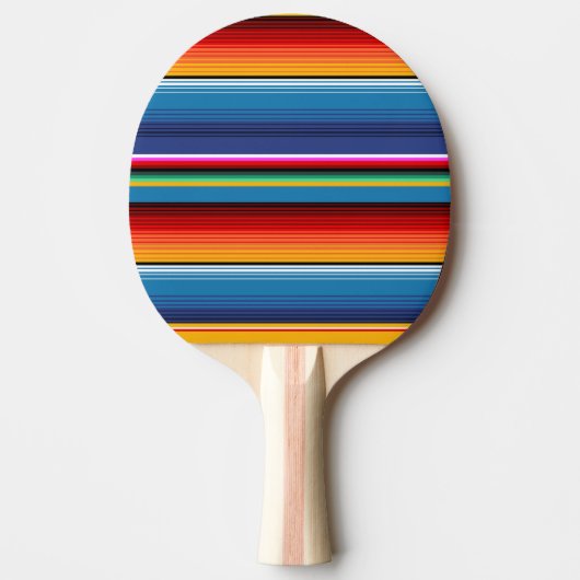 Blue Gold Red Mexican Sarape Tafeltennisbatje (Voorkant)