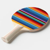 Blue Gold Red Mexican Sarape Tafeltennisbatje (Voorkant Gekanteld)