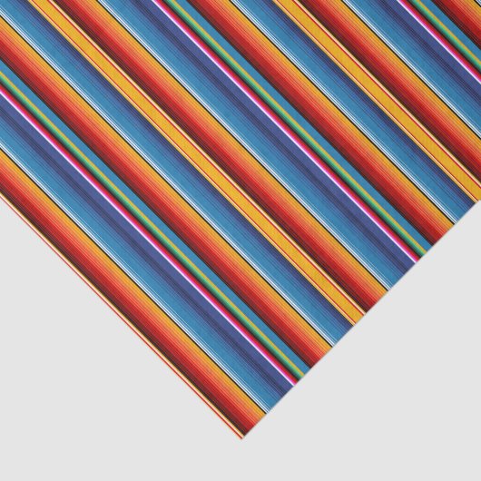 Blue Gold Red Mexican Sarape Tissuepapier (Detail)