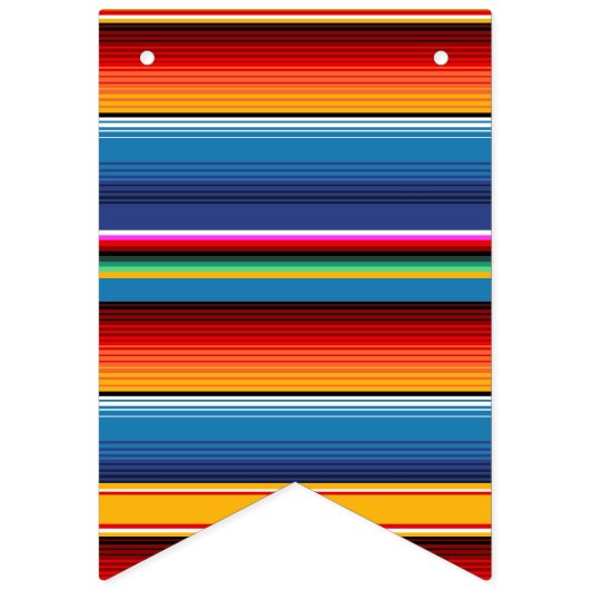 Blue Gold Red Mexican Sarape Vlaggetjes (Eerste vlag)