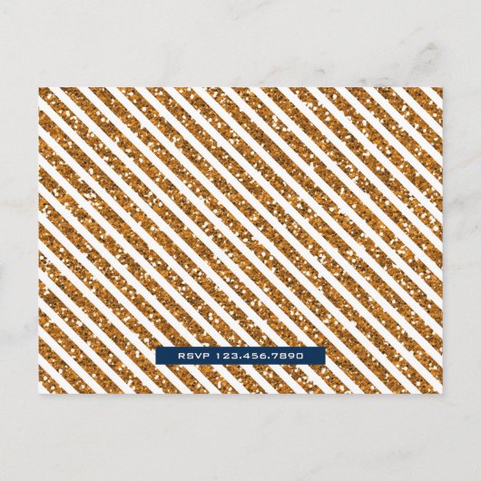 Blue Gold Royal Prince First Birthday Uitnodiging Briefkaart (Achterkant)