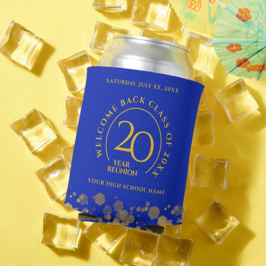 Blue & Gold School College Klasse Reünie Blikjeskoeler (Insitu Zomer)