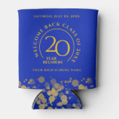 Blue & Gold School College Klasse Reünie Blikjeskoeler (Voorkant)