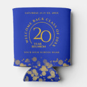 Blue & Gold School College Klasse Reünie Blikjeskoeler (Achterkant)