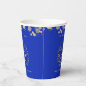 Blue & Gold School College Klasse Reünie Papieren Bekers (Rechts)