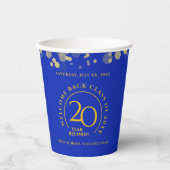 Blue & Gold School College Klasse Reünie Papieren Bekers (Voorkant)