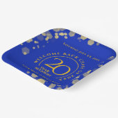 Blue & Gold School College Klasse Reünie Papieren Bordje (Gebogen)