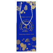 Blue & Gold School College Klasse Reünie Wijn Cadeautas (Achterkant)