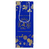 Blue & Gold School College Klasse Reünie Wijn Cadeautas (Voorkant)