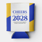 Blue Gold School College University Afstuderen Blikjeskoeler (Voorkant)