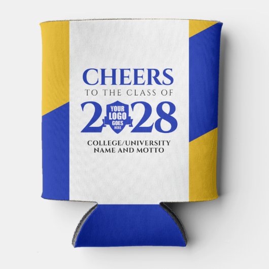 Blue Gold School College University Afstuderen Blikjeskoeler (Voorkant)