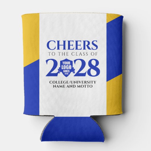 Blue Gold School College University Afstuderen Blikjeskoeler (Achterkant)
