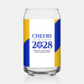 Blue Gold School College University Afstuderen Blikvorm Glas (Achterkant)