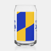 Blue Gold School College University Afstuderen Blikvorm Glas (Links)