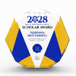 Blue Gold School College University Afstuderen Fotoblokken