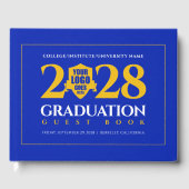 Blue Gold School College University Afstuderen Gastenboek (Voorkant)