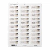 Blue Gold Smokey Flower |  Wedding Etiket (Full Sheet)