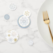 Blue & Gold Snowflake Baby shower Confetti (Groep)