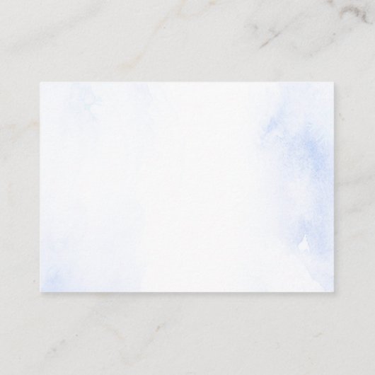 Blue Gold Snowflakes Baby shower Luier Raffle Informatiekaartje (Achterkant)