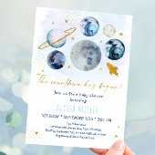 Blue Gold Space Counting is begonnen met Baby show Kaart