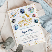 Blue Gold Space Counting is begonnen met Baby show Kaart