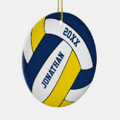 blue gold sports team coats volleyball keramisch ornament (Rechts)