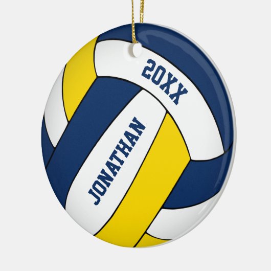 blue gold sports team coats volleyball keramisch ornament (Links)