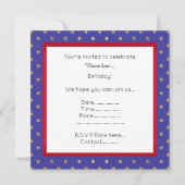Blue & Gold Star Birthday Uitnodiging (Voorkant)