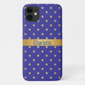 BLUE GOLD STAR IPHONE-HOESJE aanpasbaar Case-Mate iPhone Case (Achterkant)