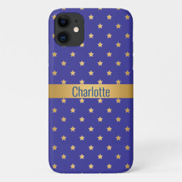 BLUE GOLD STAR IPHONE-HOESJE aanpasbaar Case-Mate iPhone Case