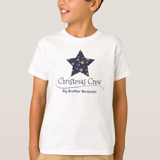 Blue Gold Star Mom Custom Bijpassende Kerst Kinder T-shirt (Voorkant)