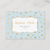 Blue Gold Stars-kaart Visitekaartje (Achterkant)