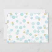 Blue Gold Stippen Baby shower Hartelijk dank Bedankkaart (Achterkant)