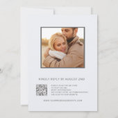 Blue Gold  Styleized Flowers Minimalist Kaart (Achterkant)