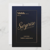 Blue Gold Surprise 90ste verjaardag Kaart (Achterkant)