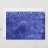 Blue & Gold Sweet 16 Girl Birthday Invitation Kaart (Achterkant)