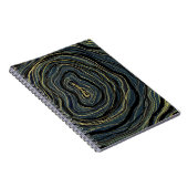 Blue Gold Swirl Glam Art Dream Journal Planner Notitieboek (Rechterzijde)