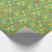 Blue Gold Thistle Cadeaupapier (Hoek)