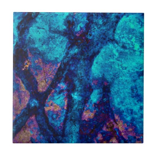 Blue Gold Tile Tegeltje (Voorkant)