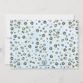 Blue Gold Tropical Safari Twee Wilde Foto Birthday Kaart (Achterkant)