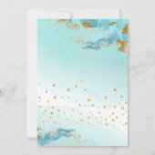 Blue Gold Twin Boy Baby shower Uitnodiging (Achterkant)