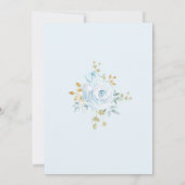 Blue Gold Twin Boys Hete Luchtballon Baby shower Kaart (Achterkant)