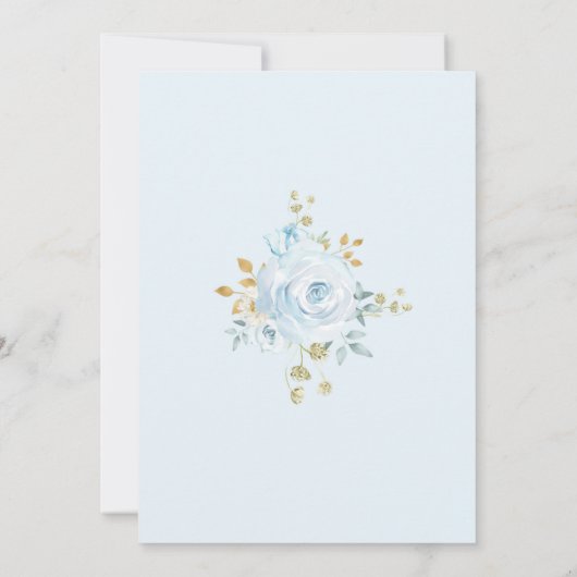 Blue Gold Twin Boys Hete Luchtballon Baby shower Kaart (Achterkant)