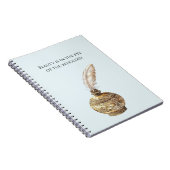 Blue Gold Vase White Feather Notitieboek (Rechterzijde)